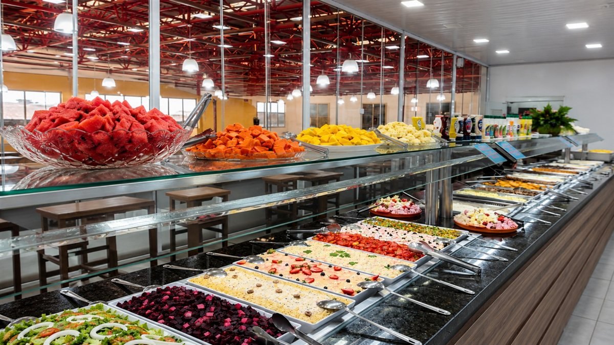 Buffet do Restaurante Makro Chuí